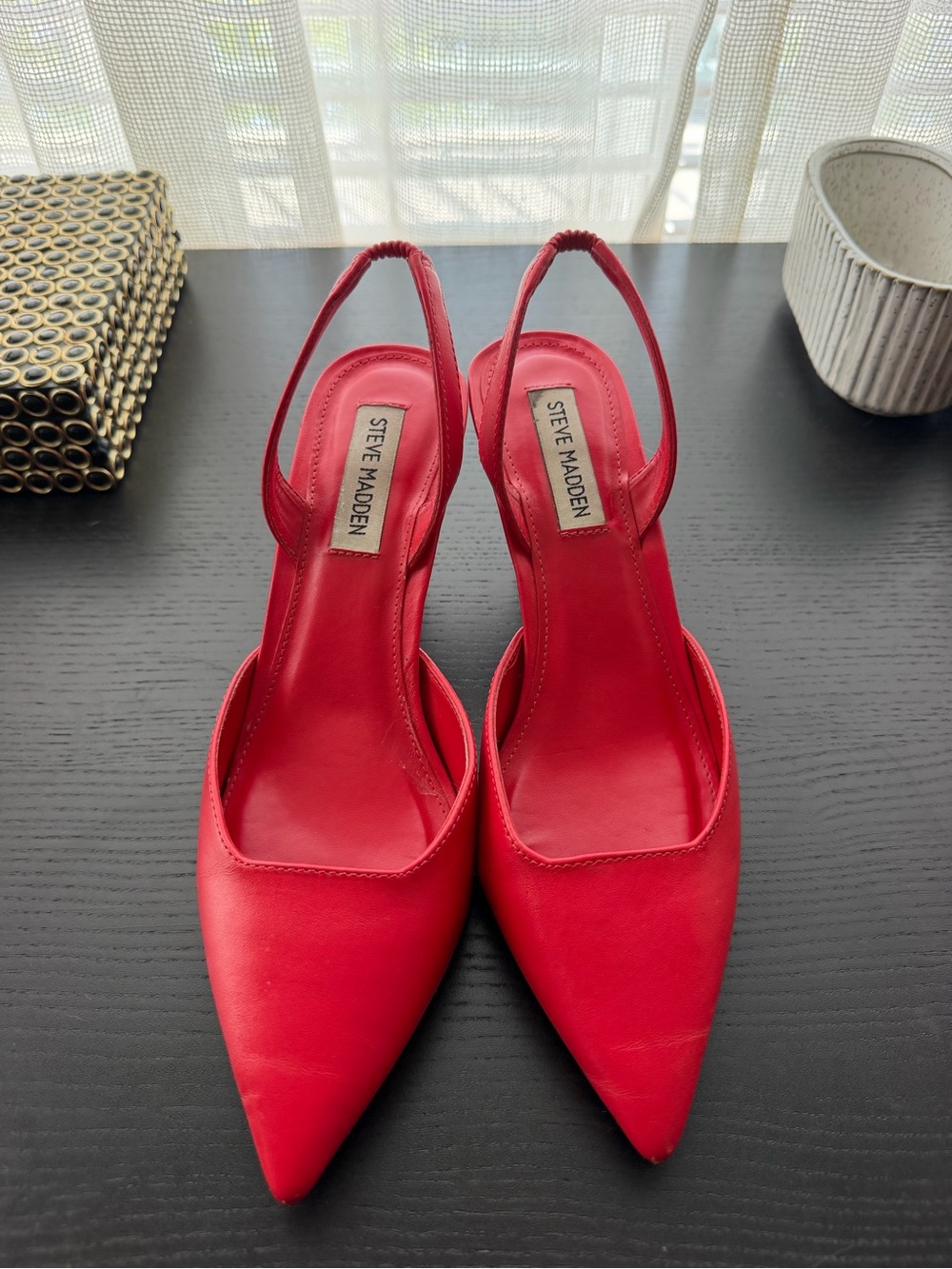 Steve Madden Red Pointed Slingback Pumps
